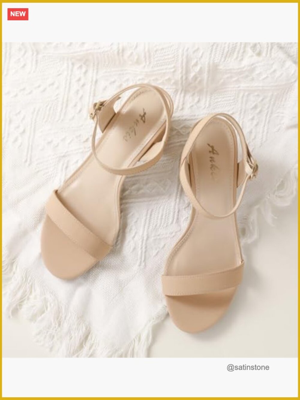 Leather Heeled Sandals with Ankle Strap, 2.5 Inch Block Heel - Picture 3 of 7